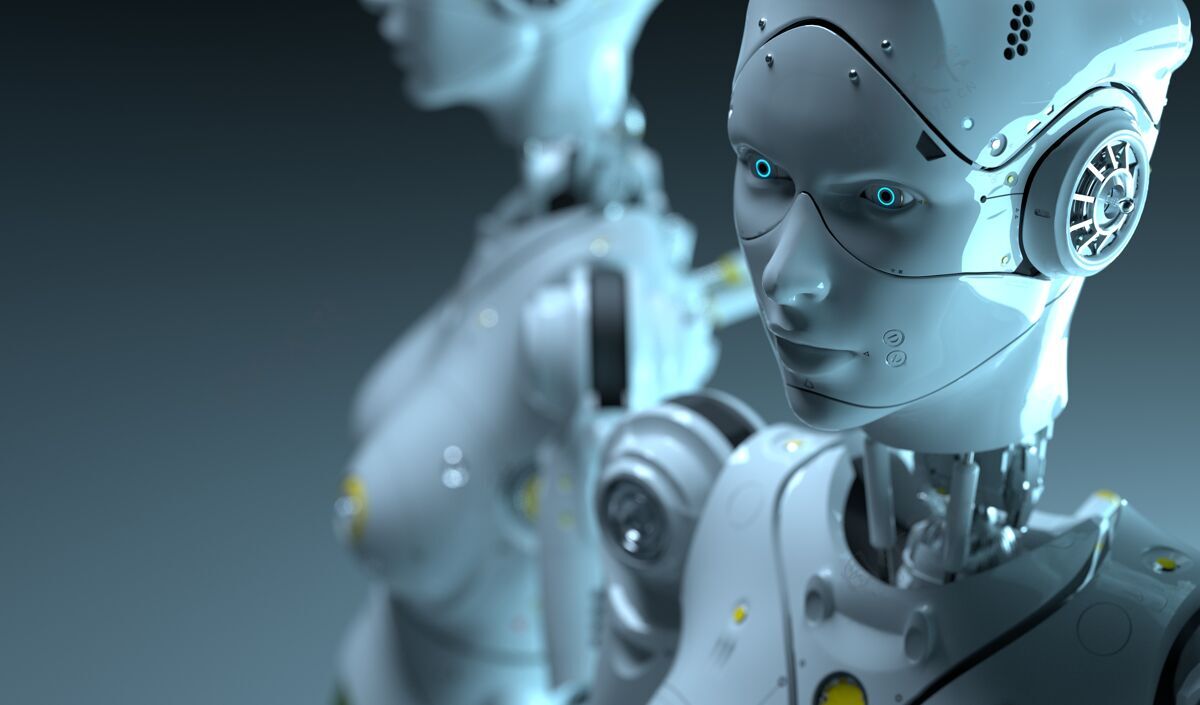 智能科技机器人赛菲机器人三维渲染清洁图形未来