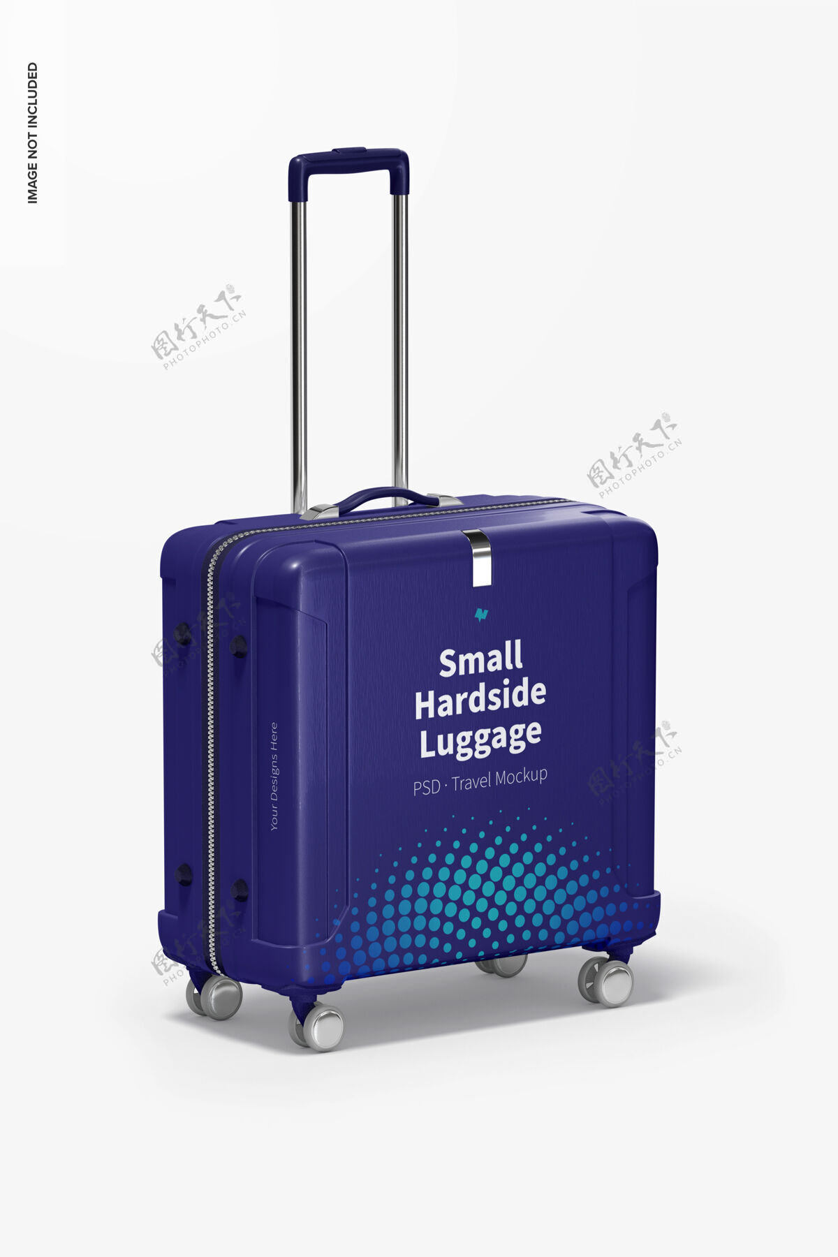 旅行小型硬面行李模型 透视图模型旅行