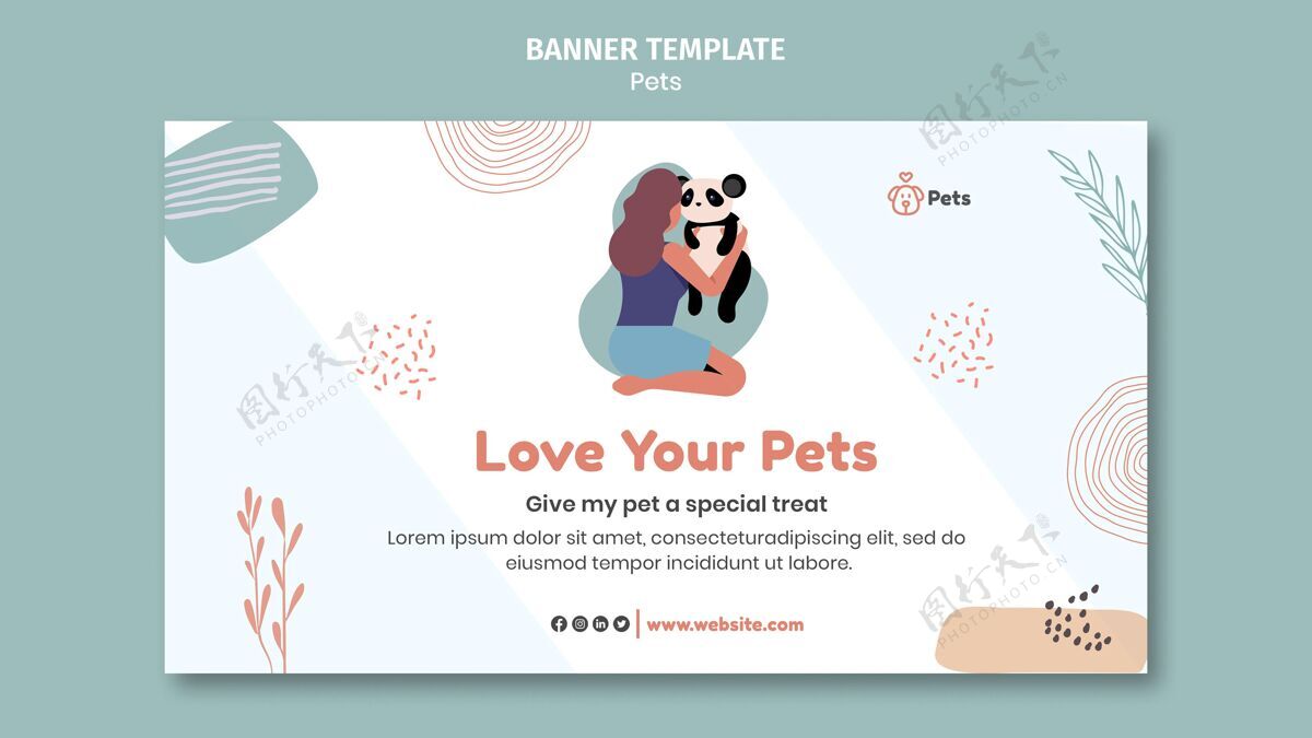 网页模板宠物横幅模板设计布局宠物之爱横幅设计