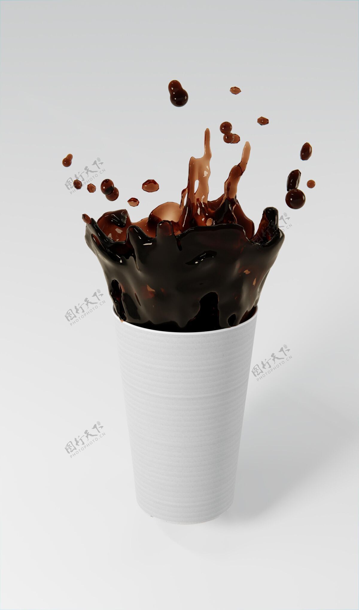 安排用咖啡喷溅纸组成咖啡杯飞溅分类模型