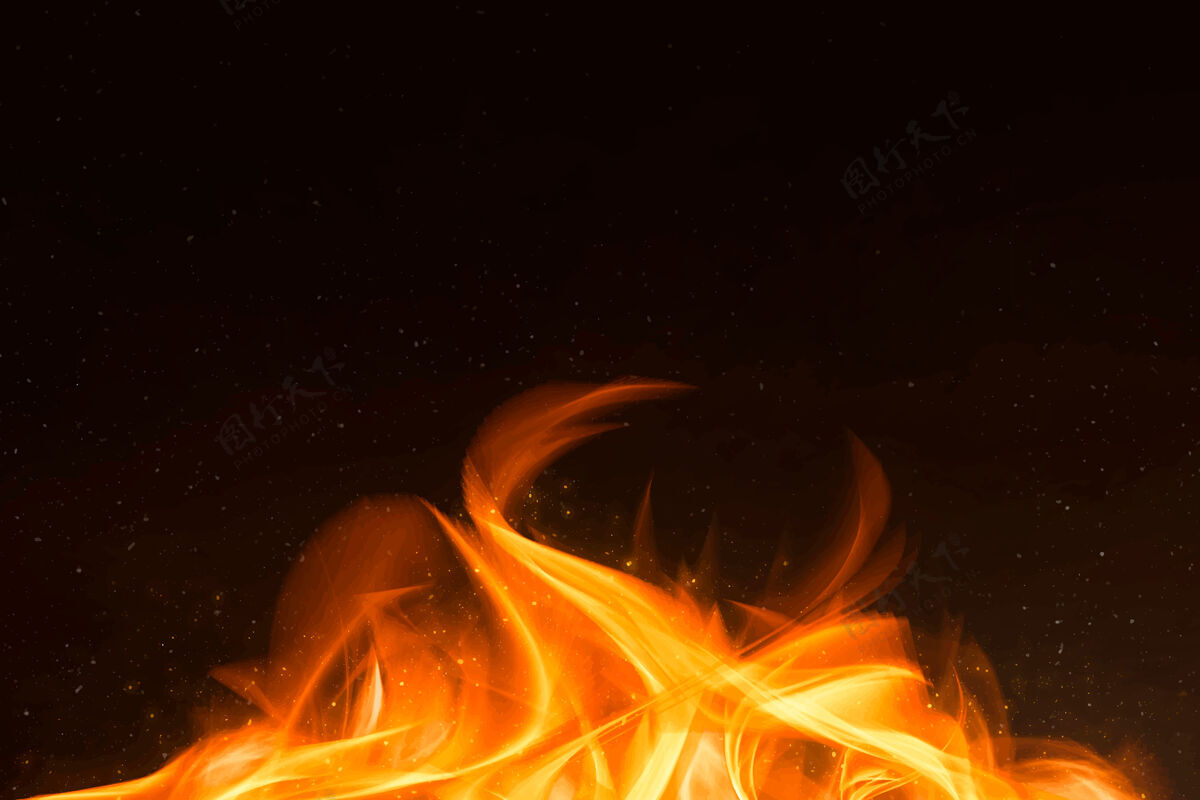 背景复古橙色火焰边框火焰橙色火焰火焰