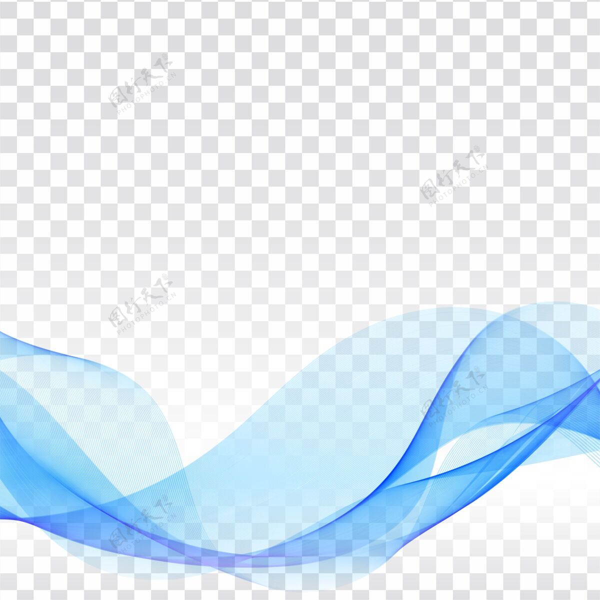 Swoosh时尚的蓝色波浪透明优雅的背景背景抽象动态