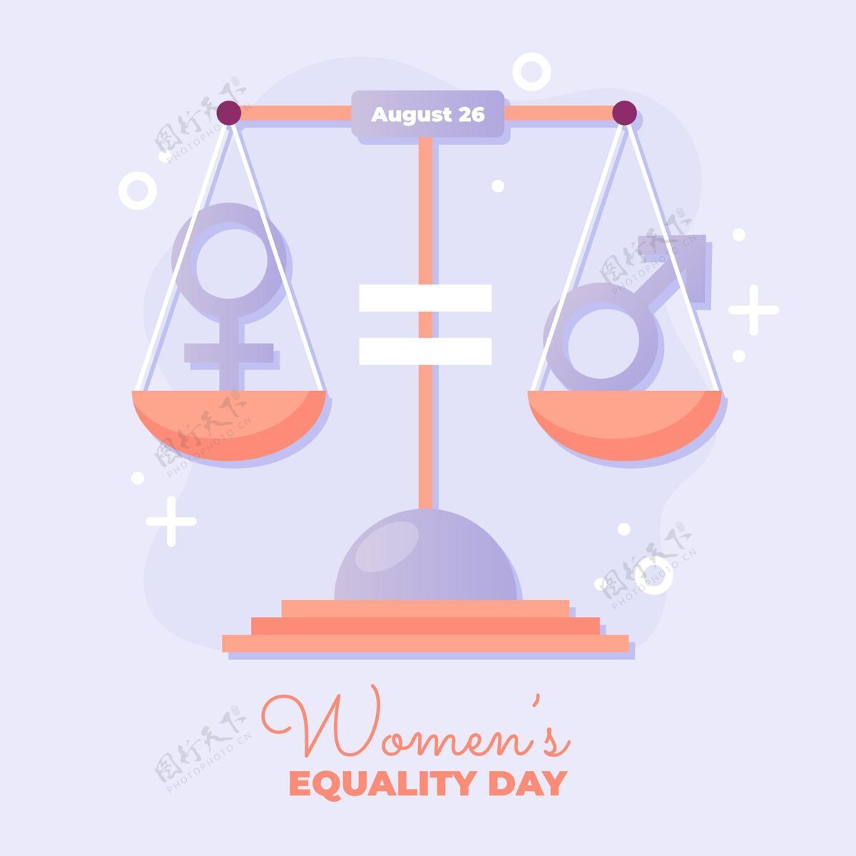 公民权利妇女平等日插画平等事件社会平等