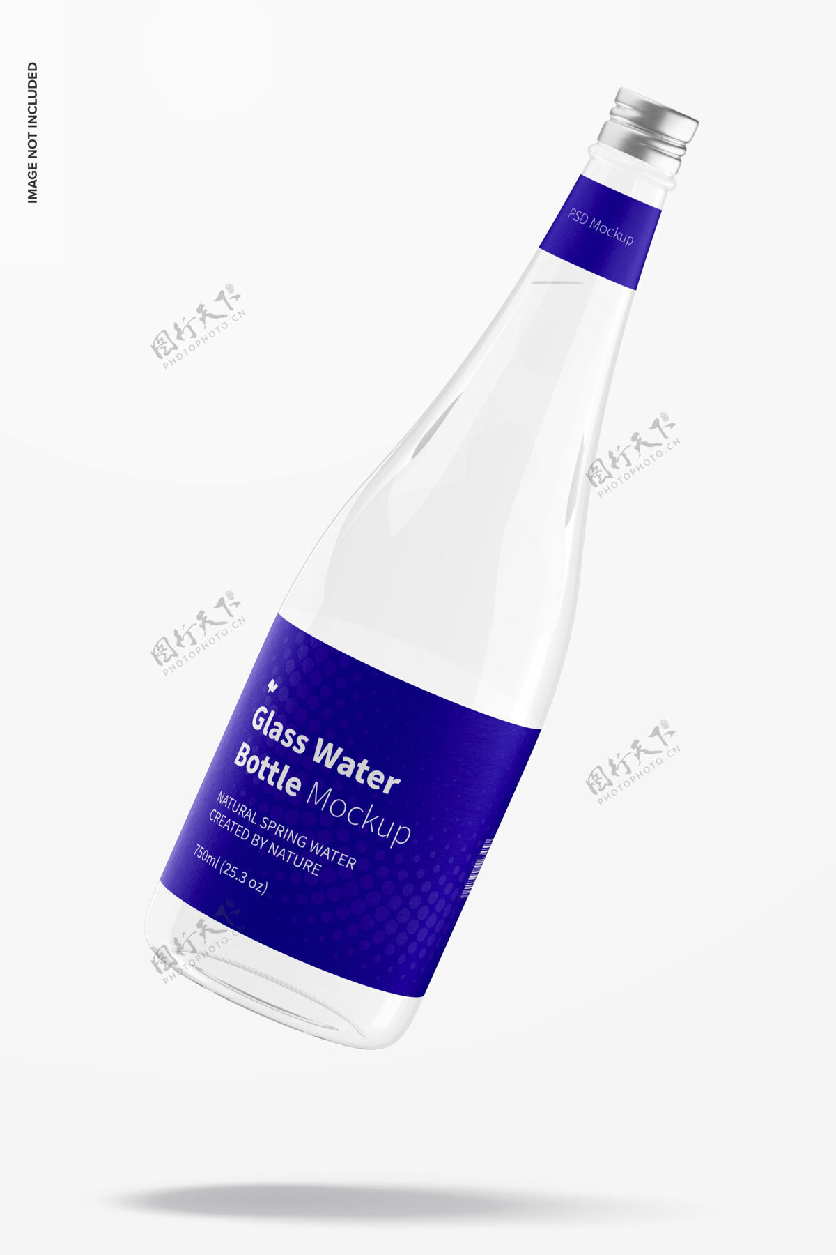 瓶子玻璃水瓶模型 坠落玻璃瓶水模型