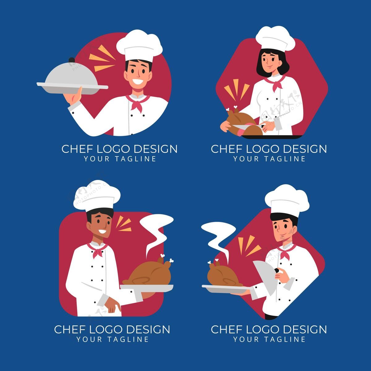 公司标识平面设计厨师标志收集平面设计厨师标识企业