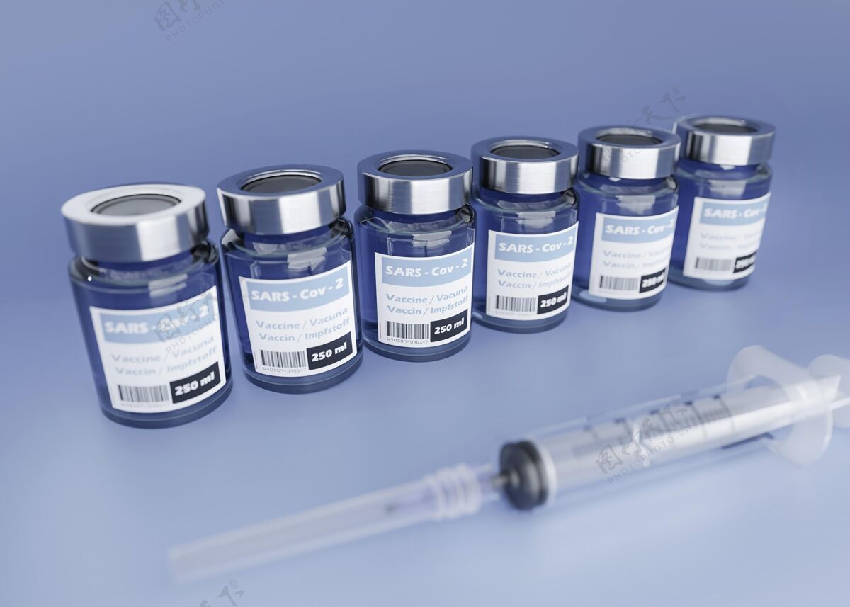 感染3dcovid19疫苗瓶和注射器大流行分类健康