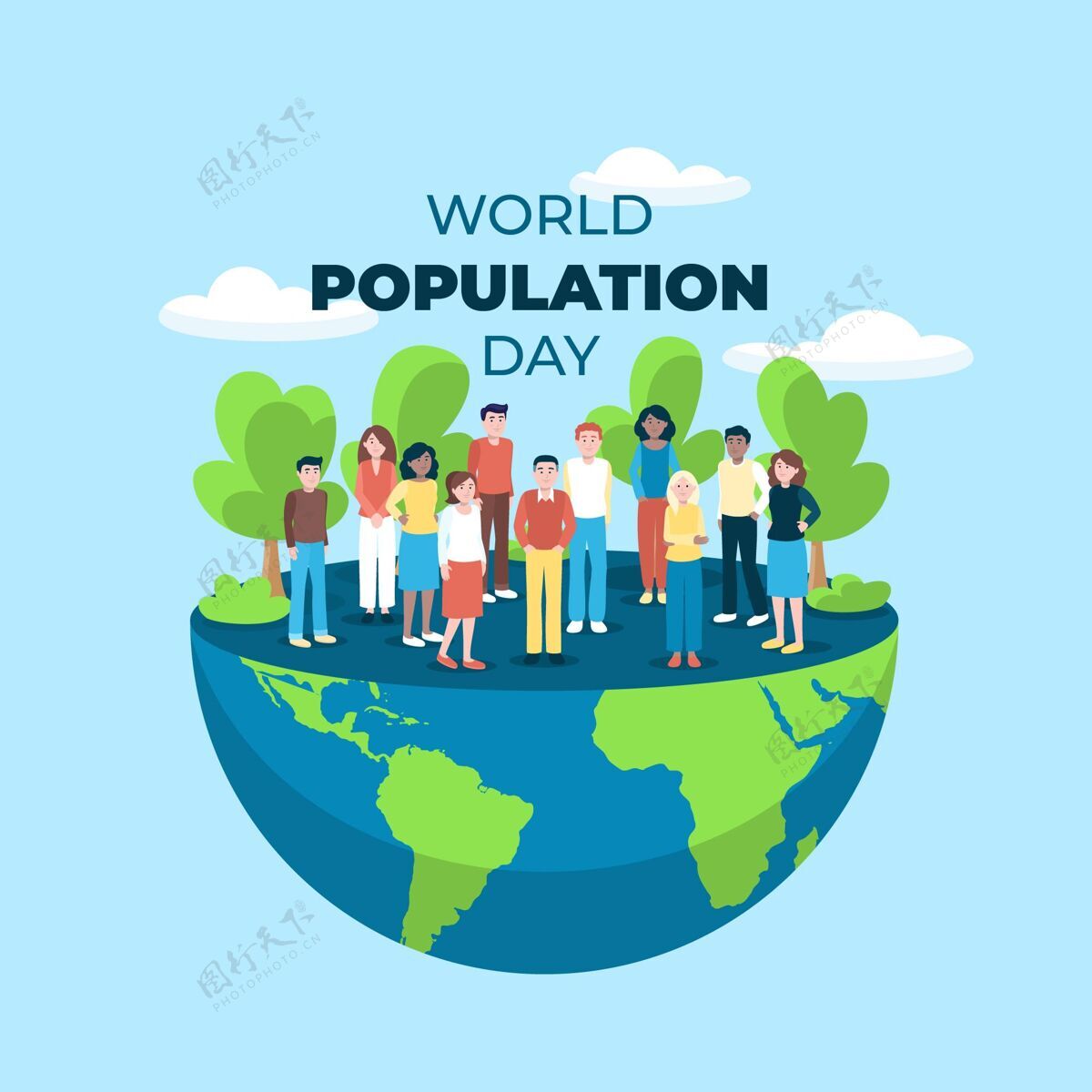 世界人口日世界人口日插图问题意识全球人口