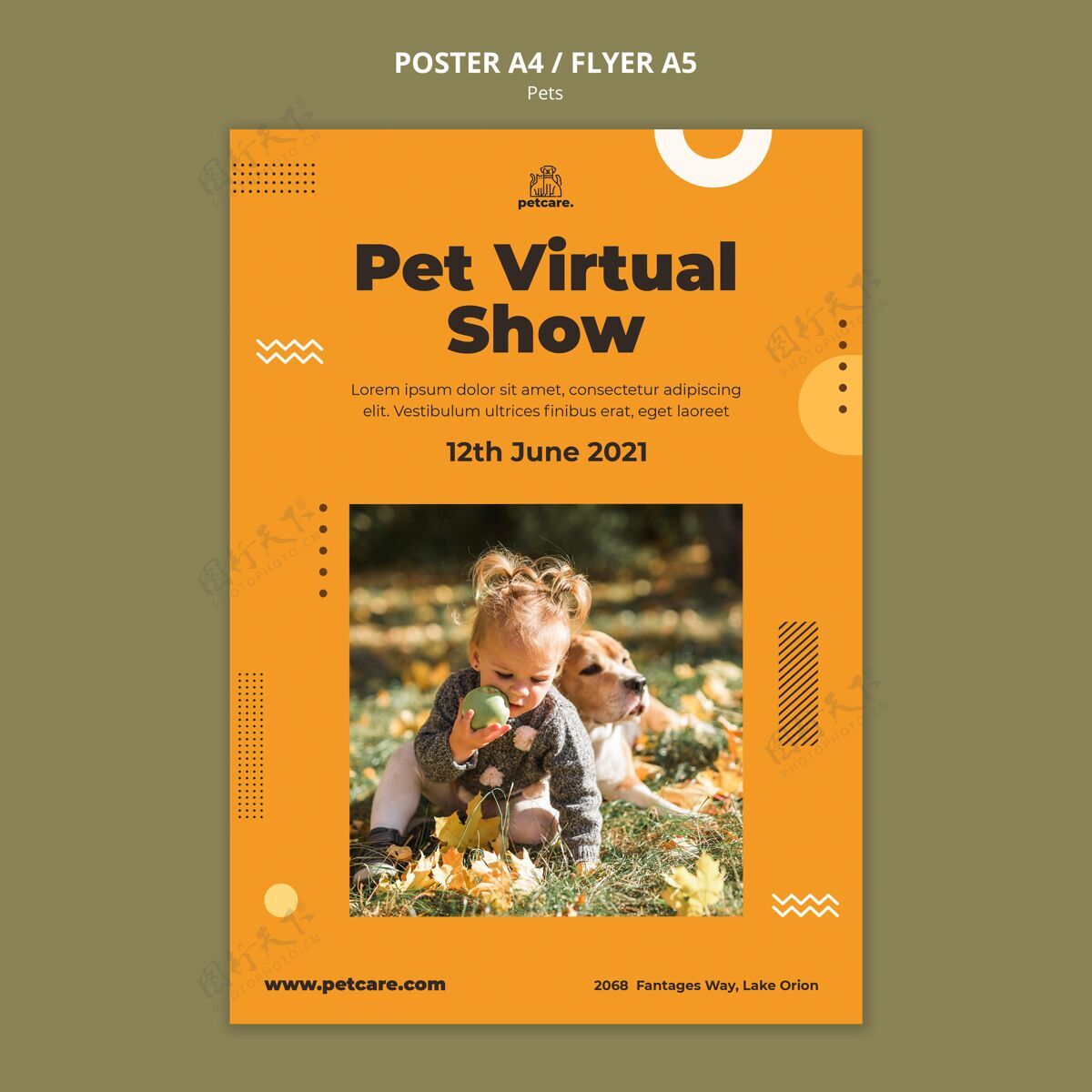 伴侣宠物虚拟展示海报模板虚拟可爱传单