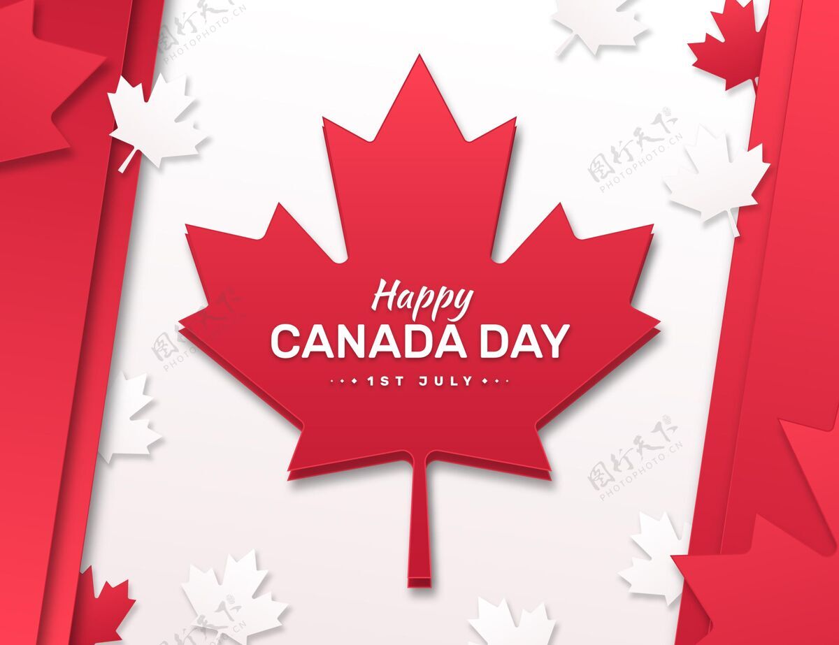 加拿大加拿大日纸制插图加拿大日节日活动