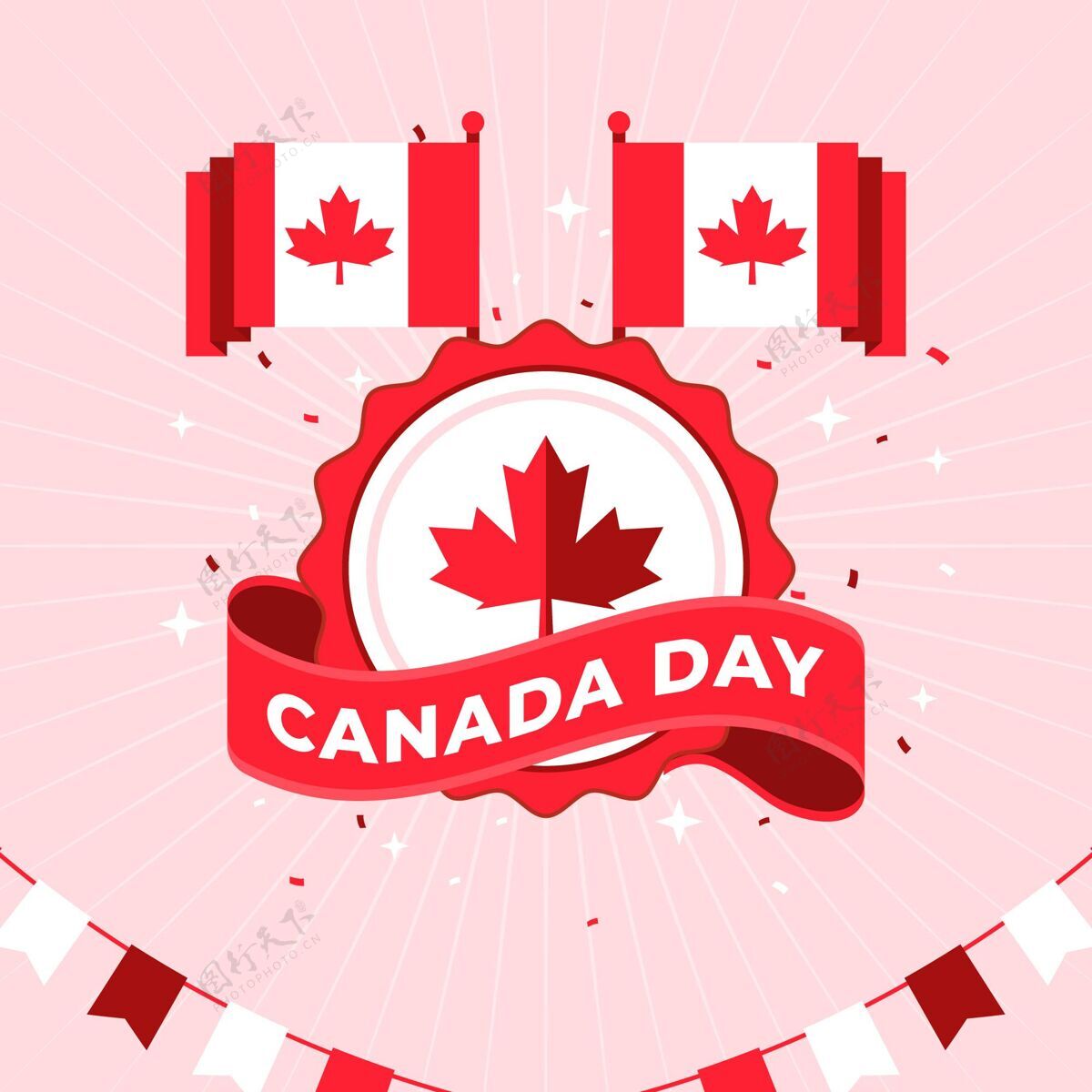 加拿大加拿大平日插画庆祝爱国加拿大