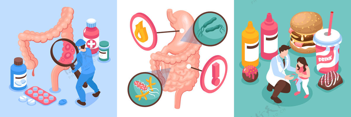 疾病等长肠胃设计成分集快餐营养与治疗幽门螺杆菌的后果食物消化医生