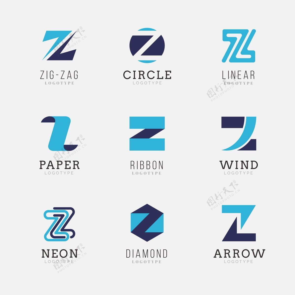 企业标志平面设计z字母标志收集平面设计品牌字母z