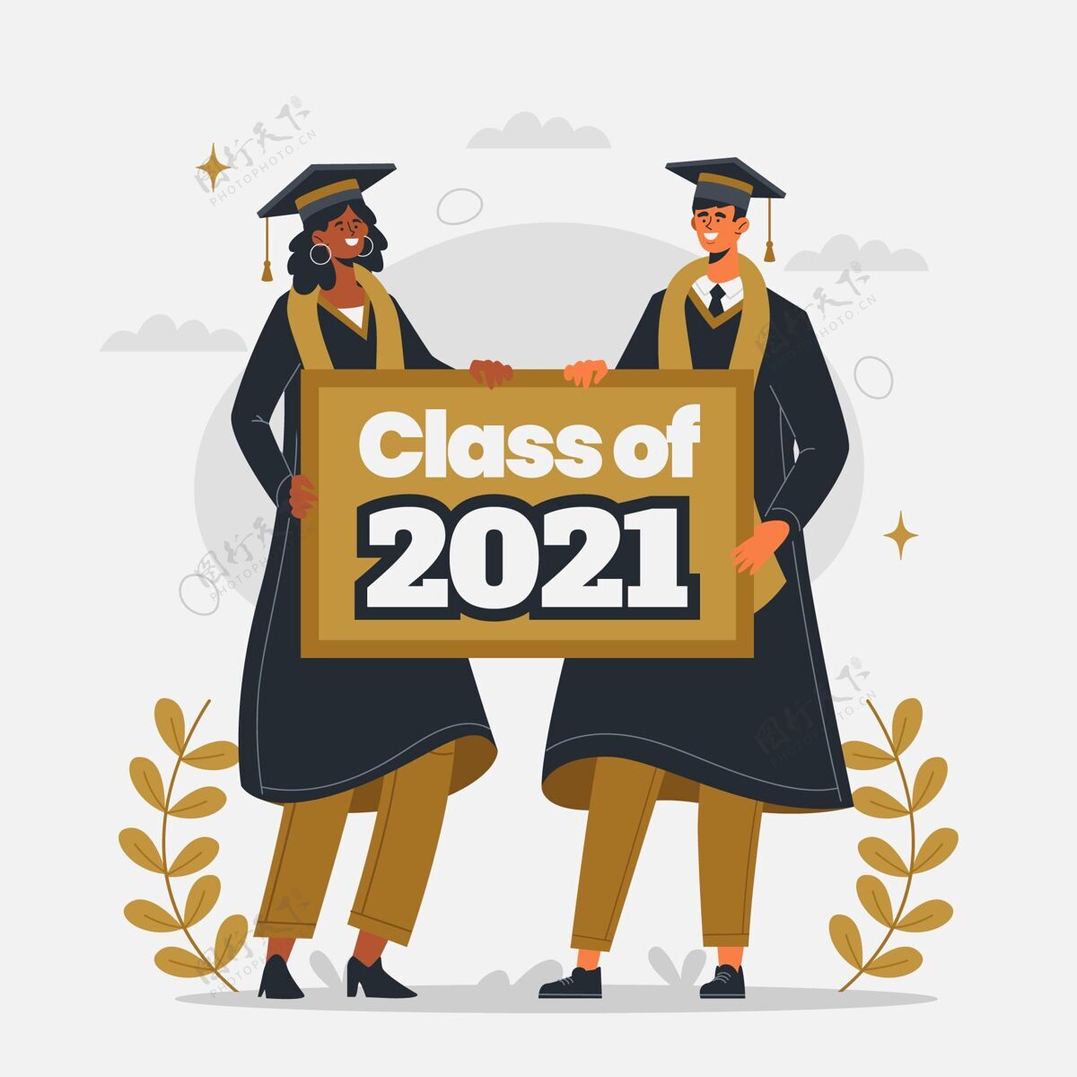 学者有机平面类2021插图毕业日毕业典礼平面