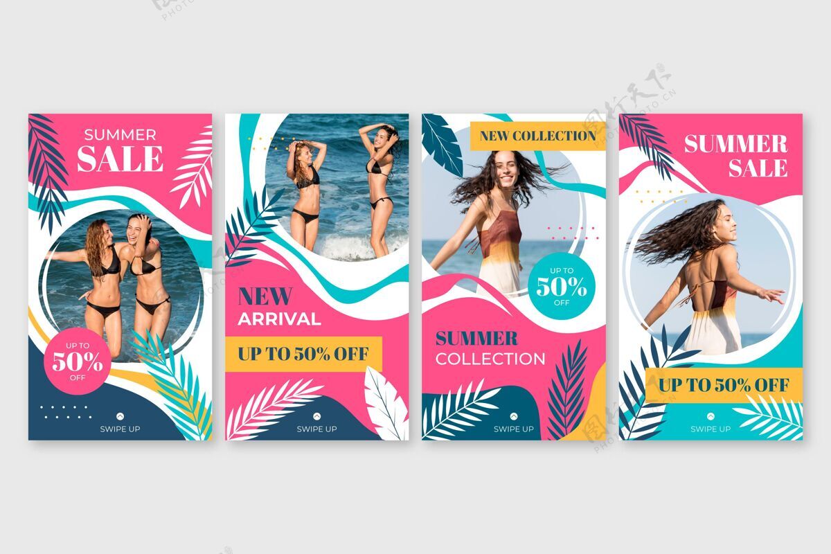 夏季平淡夏日instagram故事集附照片季节夏季Instagram模板设置