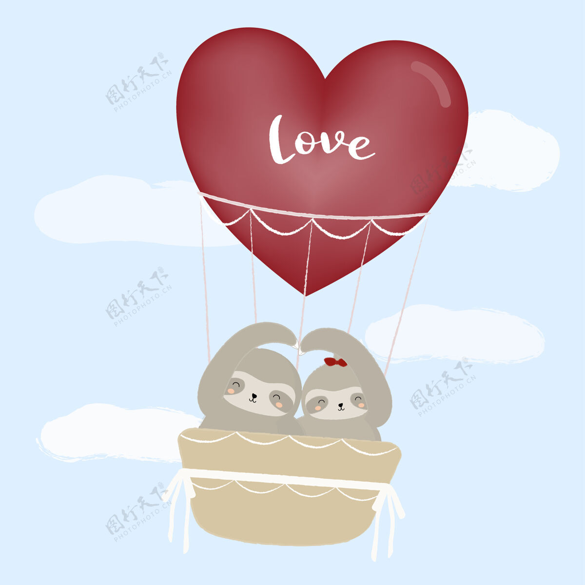 美丽懒在一个浅颜色的爱情气球庆祝情侣心
