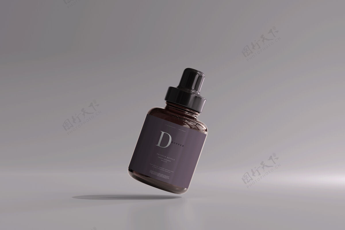 精油琥珀玻璃滴管瓶模型医药容器透明