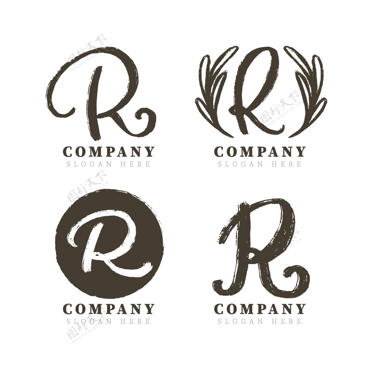 企业手绘r标志系列品牌企业企业标识