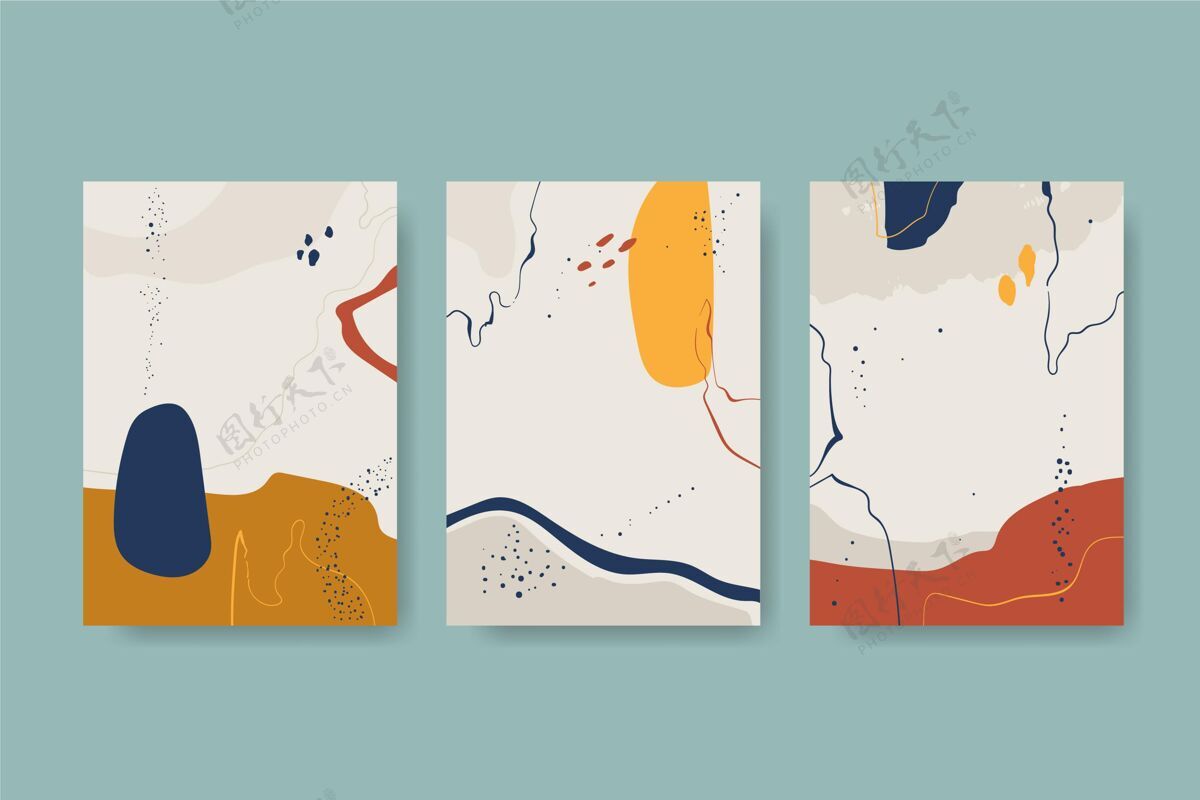 封面集合手绘抽象造型封面系列封面包装封面模板