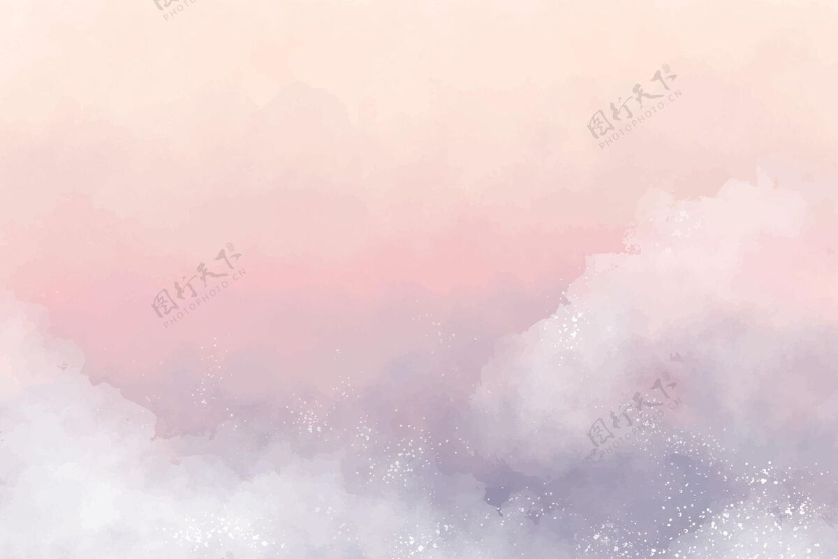 水彩背景手绘水彩粉彩天空背景粉彩粉彩天空手绘