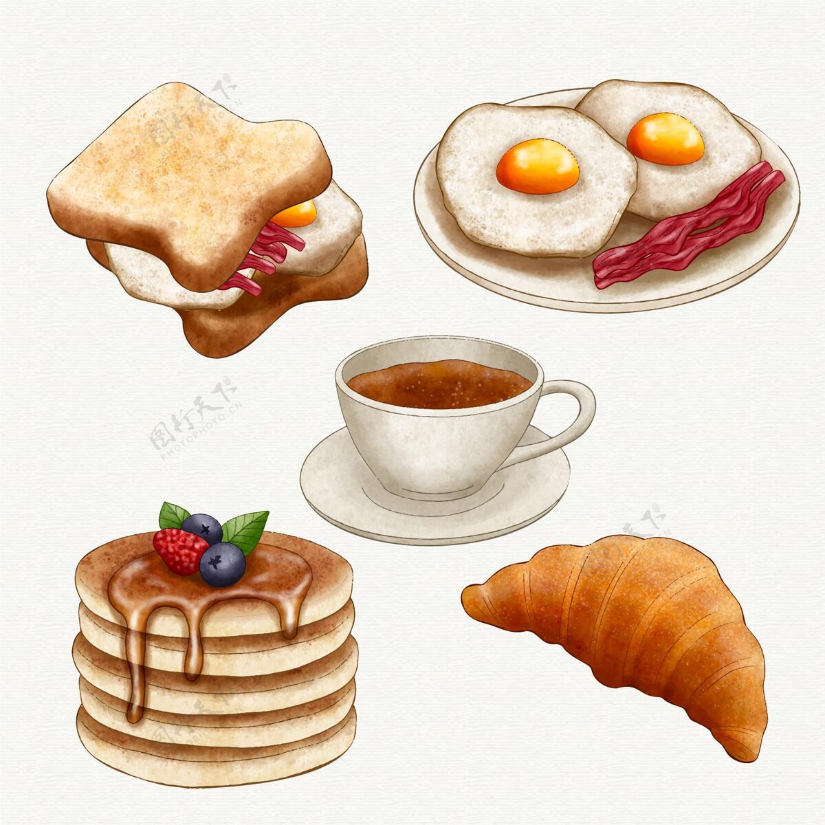 烹饪美味早餐系列鸡蛋美食套餐