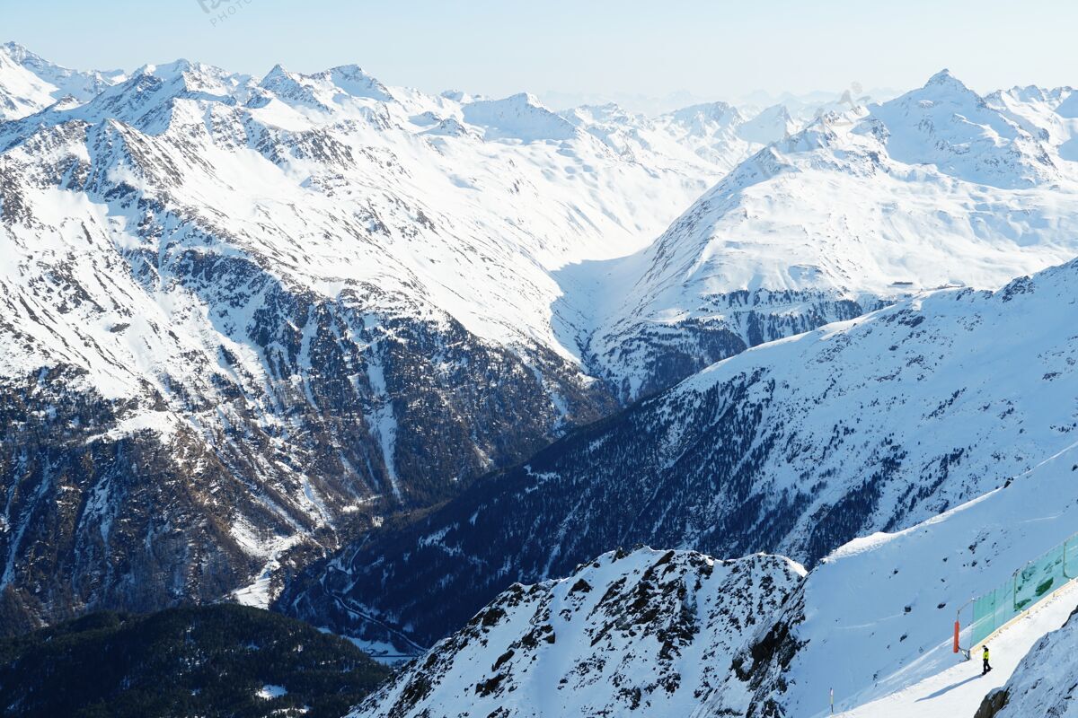 岩石奥地利阿尔卑斯山风景如画自然美景风景斜坡