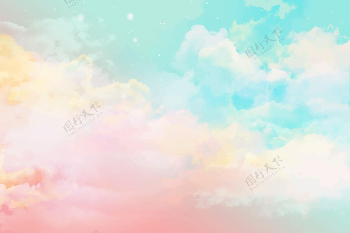 水彩背景手绘水彩粉彩天空背景背景粉彩背景水彩