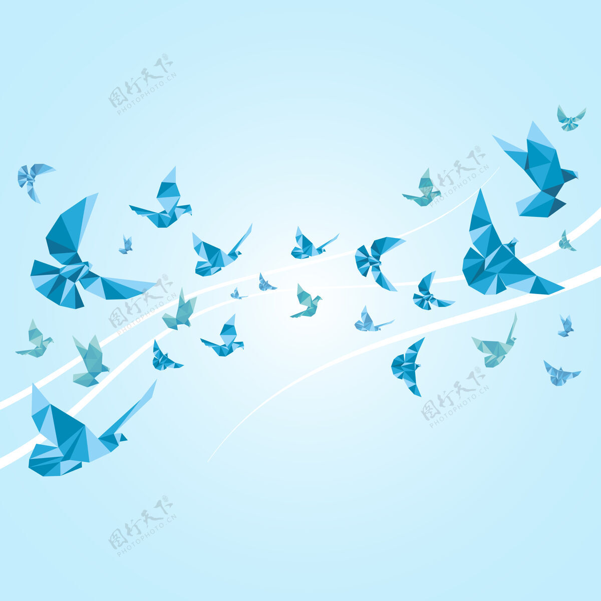 鸟折纸鸽动物野生和平