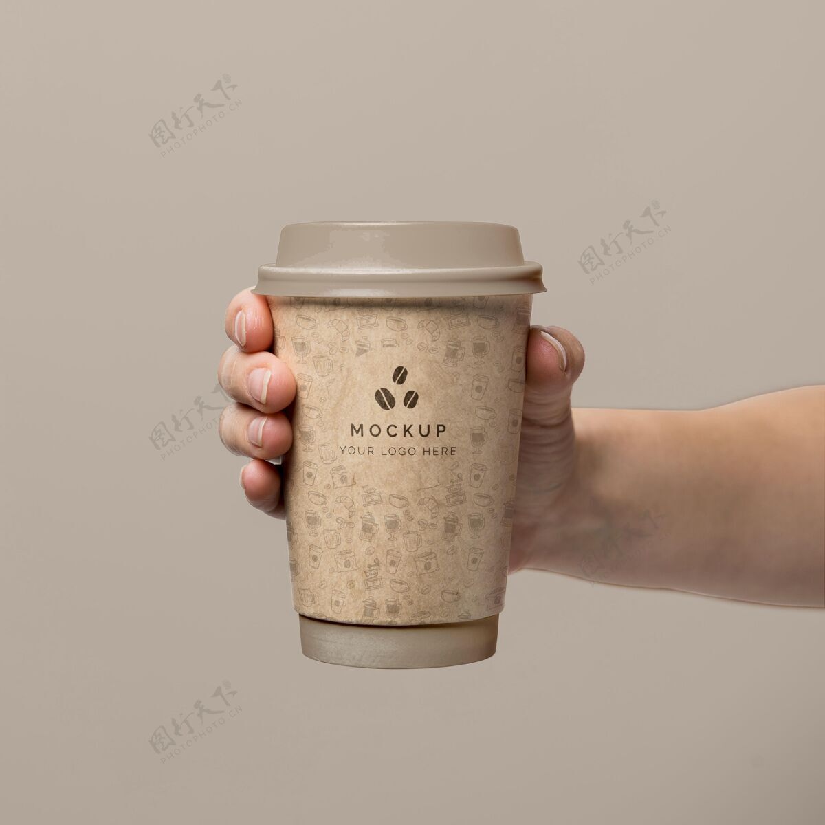 咖啡杯塑料杯咖啡模型咖啡商标塑料杯