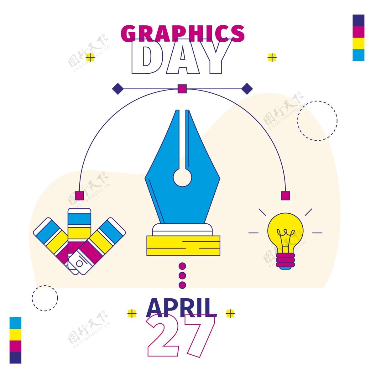 世界传播设计日平面世界图形日插图形状设计平面设计庆典