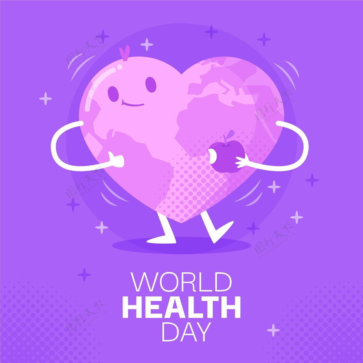 医学世界卫生日插图国际健康平面设计