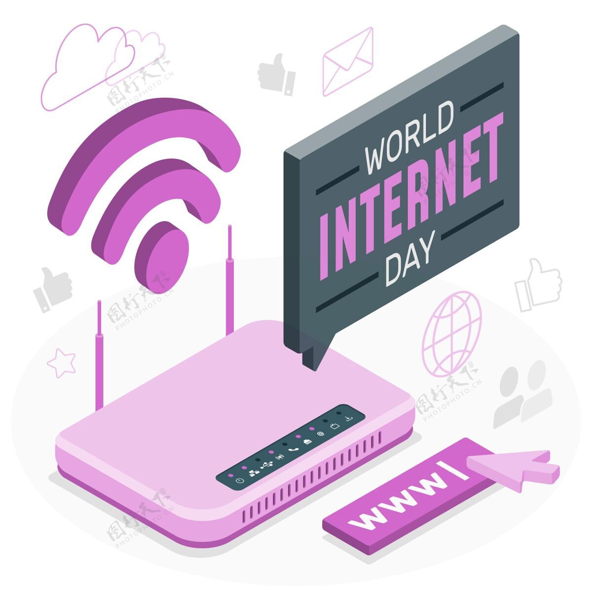 国际互联网日？概念图在线日互联网