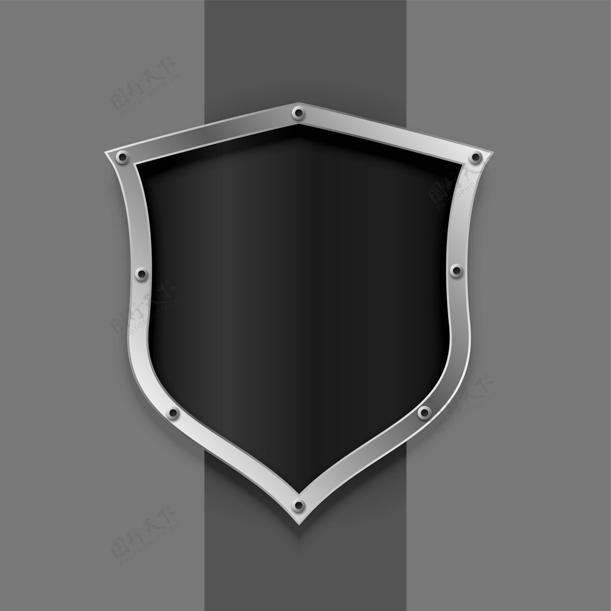 经典金属盾符号或徽章设计警长防御收集