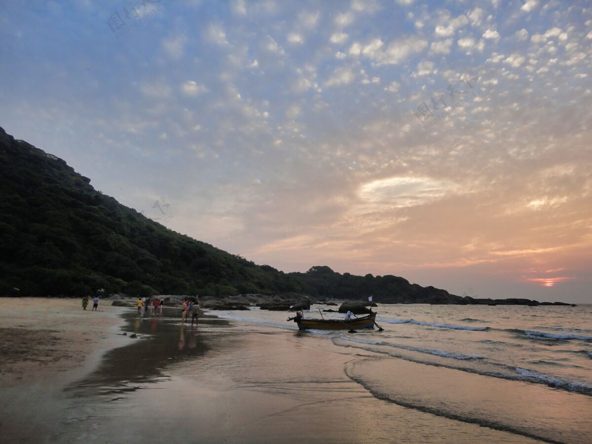 海洋阿贡达 果阿 印度热带自然海滩