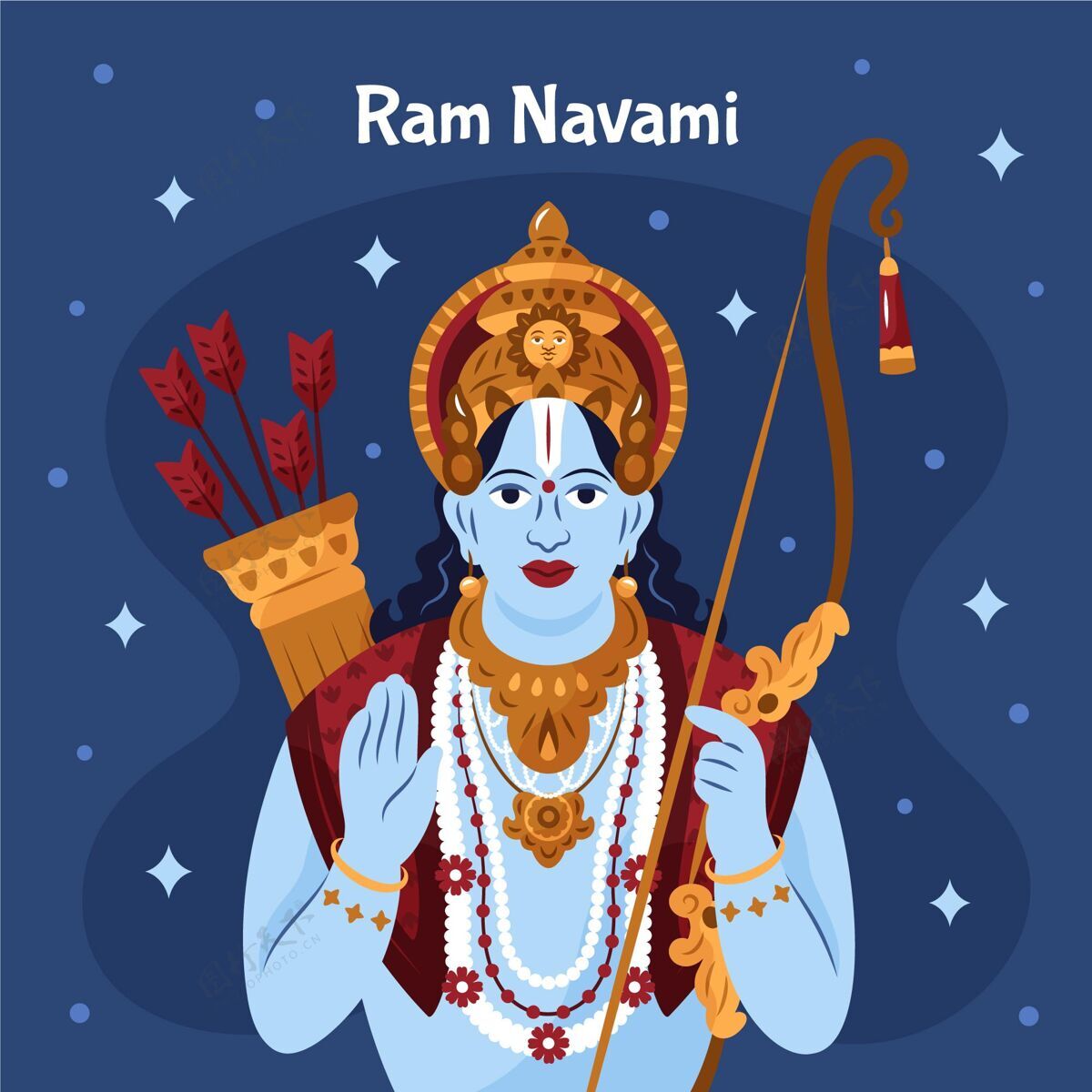 拉姆纳瓦米手绘拉姆纳瓦米插图罗摩宗教印度教