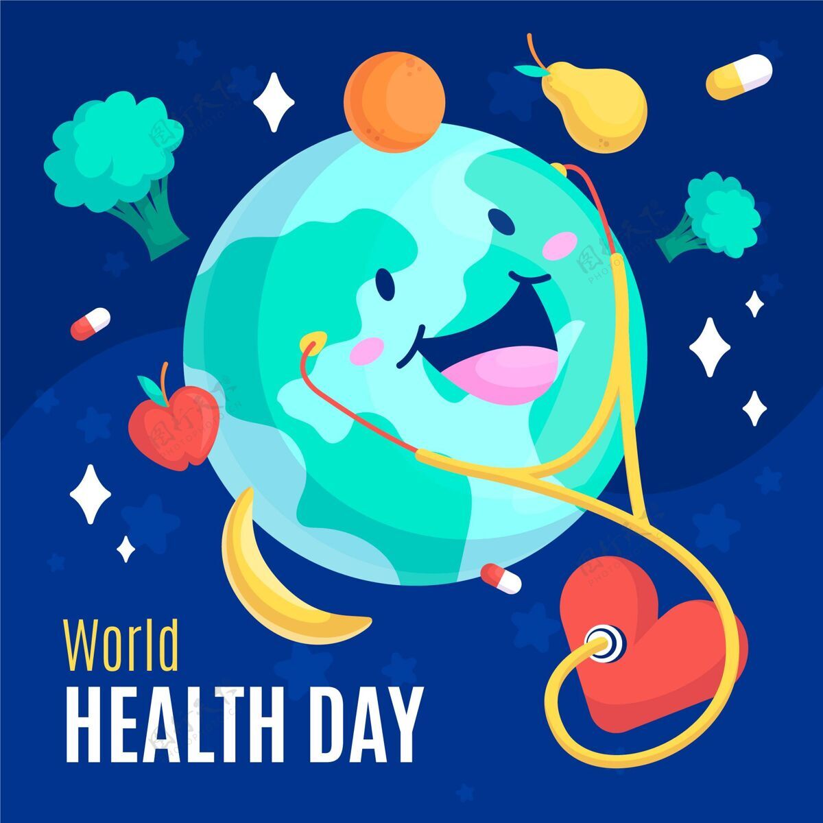 医疗保健世界卫生日插图庆祝世界卫生日世界卫生组织