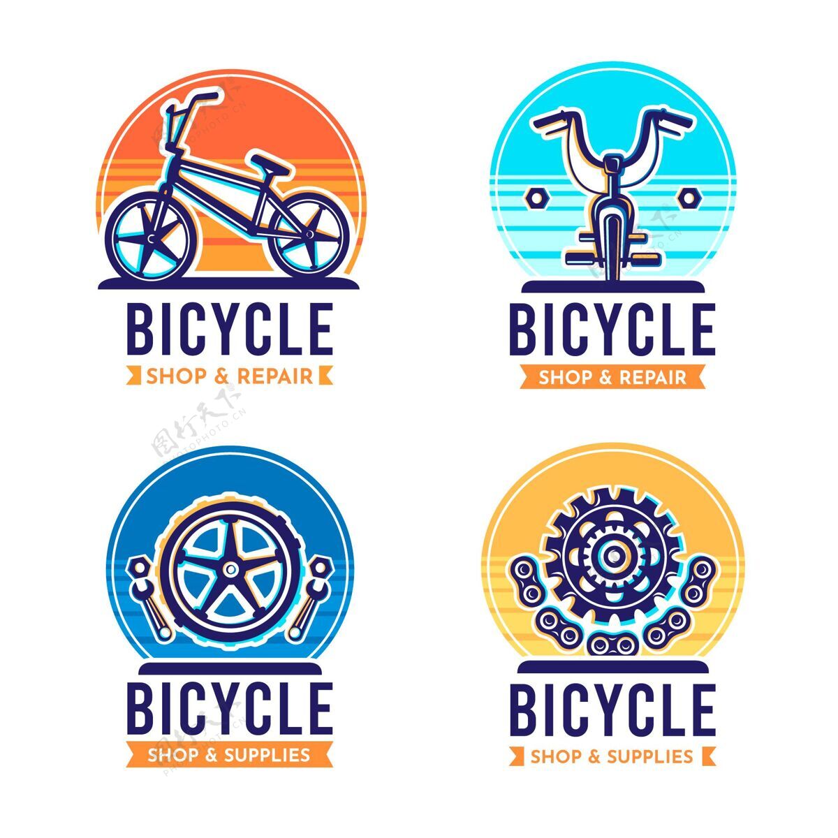 标志平板自行车标志系列自行车标志包装标志模板
