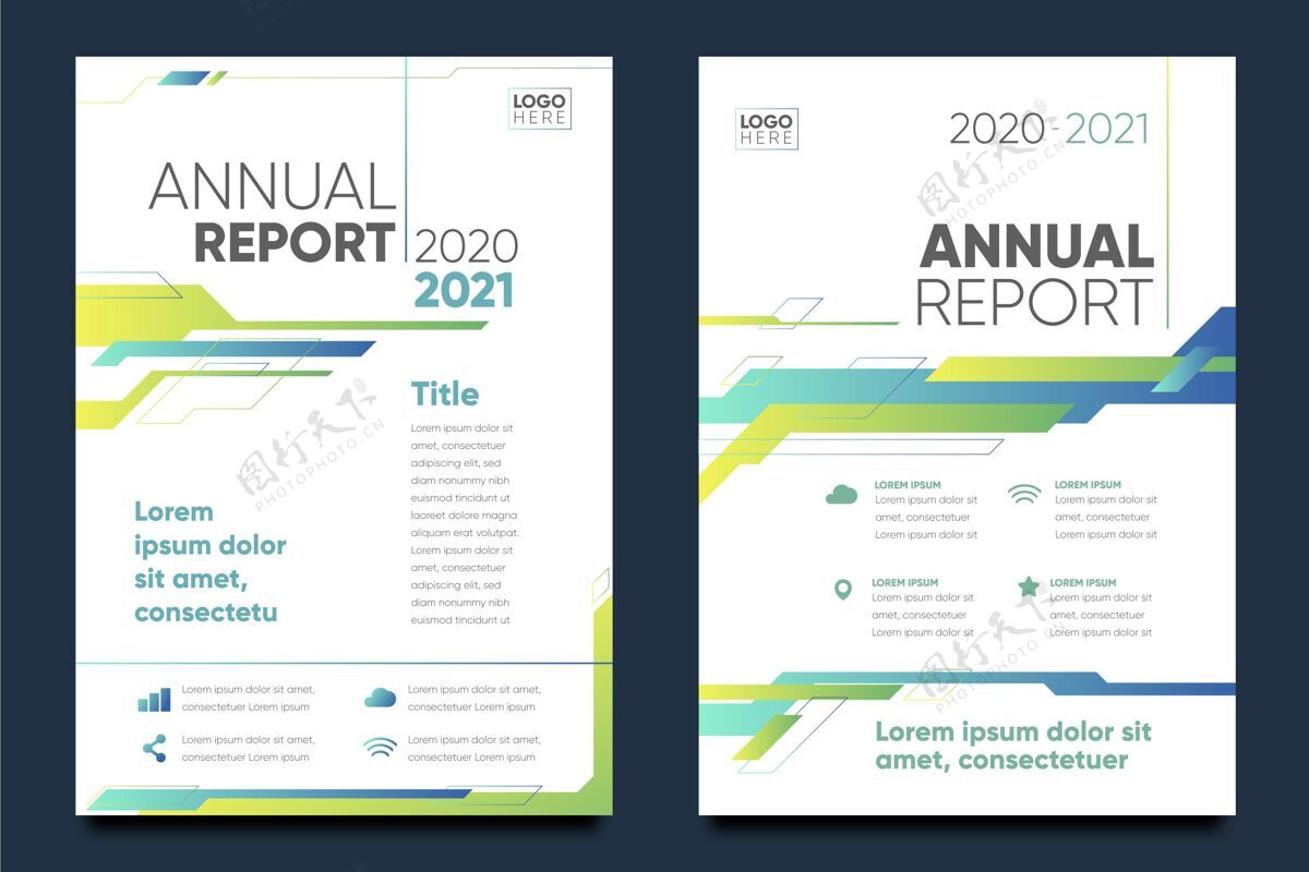 摘要2020\/2021年度报告企业报表模板传单