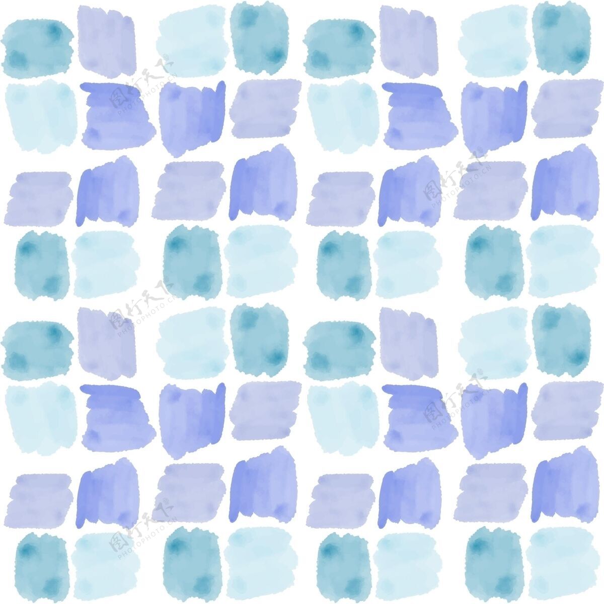 染色正方形抽象水彩无缝图案抽象背景水彩画插图