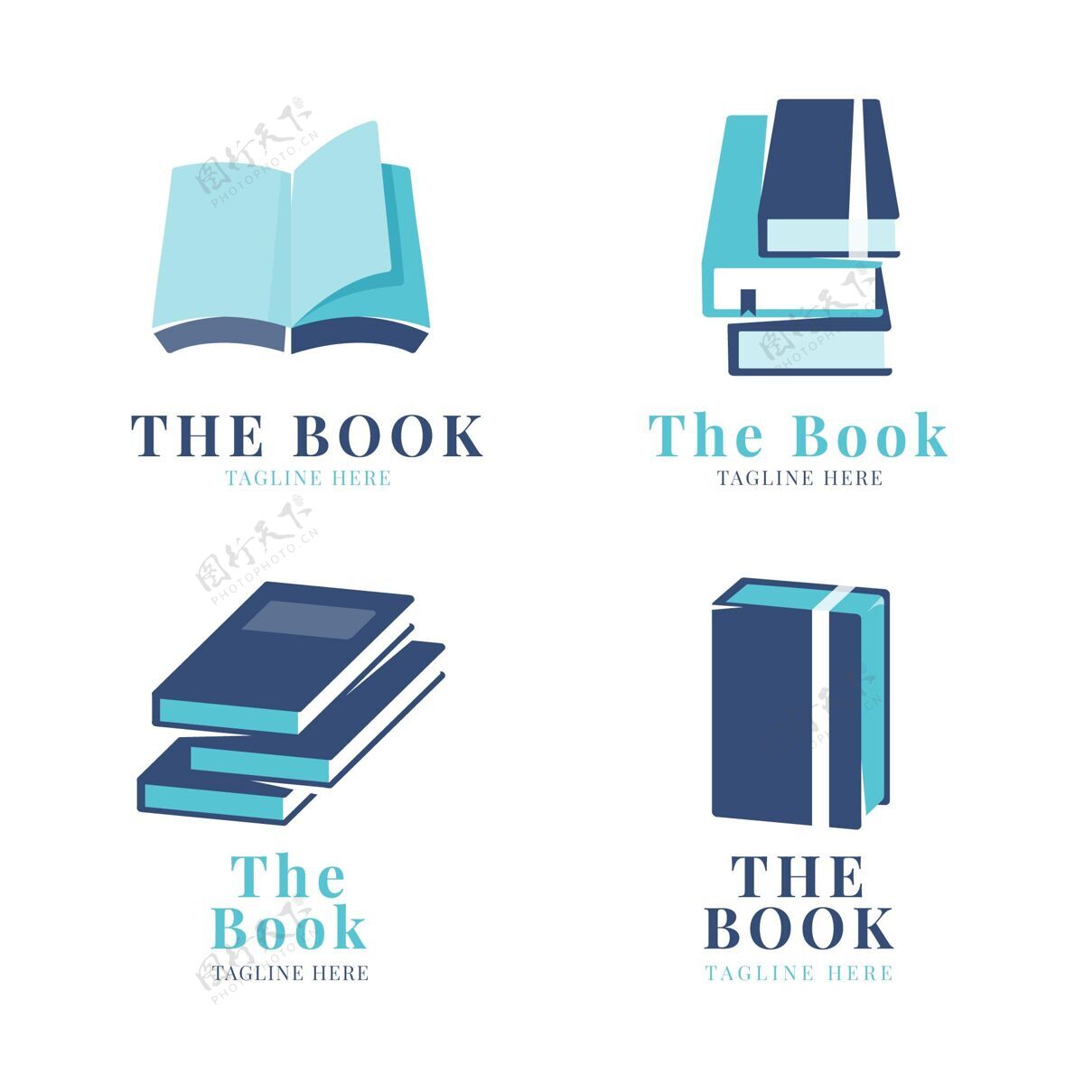 书籍平面书标志选择徽章商标模板分类