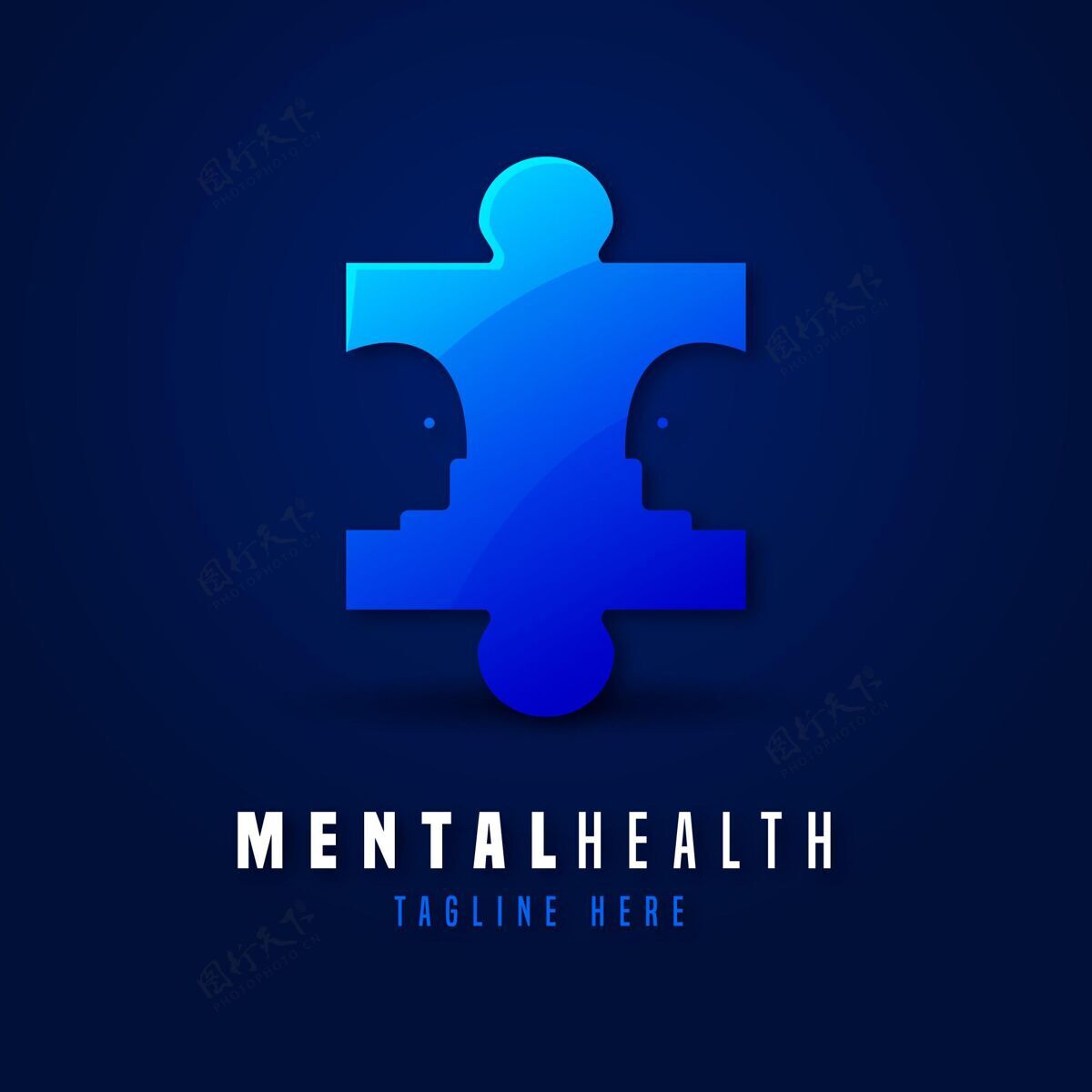 标识模板梯度心理健康标志模板企业企业标识心理健康