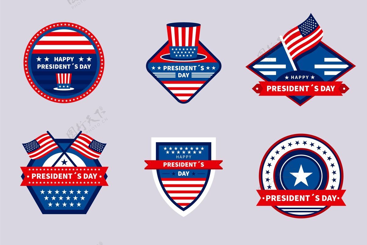 政府总统日标签徽章收藏爱国选举美国