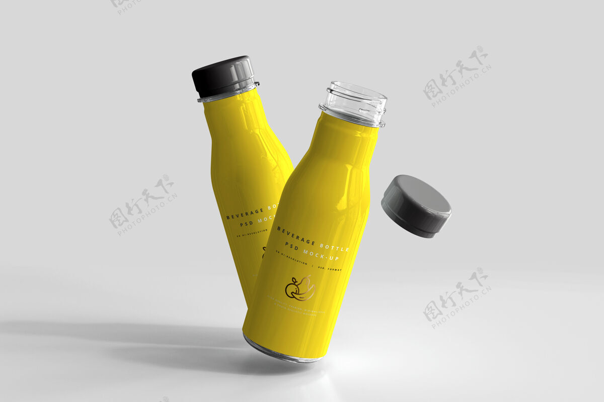品牌饮料瓶模型简约果汁品牌