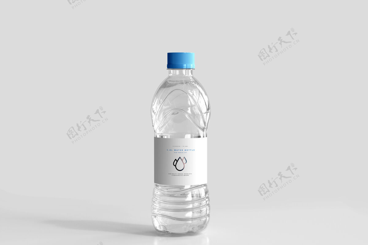 饮料1.0升淡水瓶模型刷新液体广告