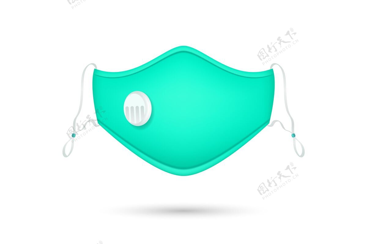 可调逼真的绿色可调医用面罩挂绳医疗面罩系索健康