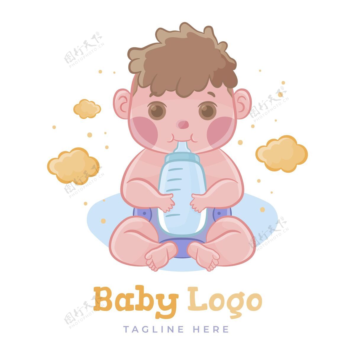 Brand可爱的婴儿标志模板CorporateBusinessBusinessLogo