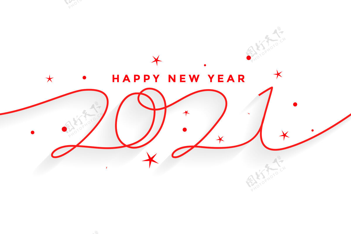 字母2021年新年快乐行字体背景十二月庆祝行