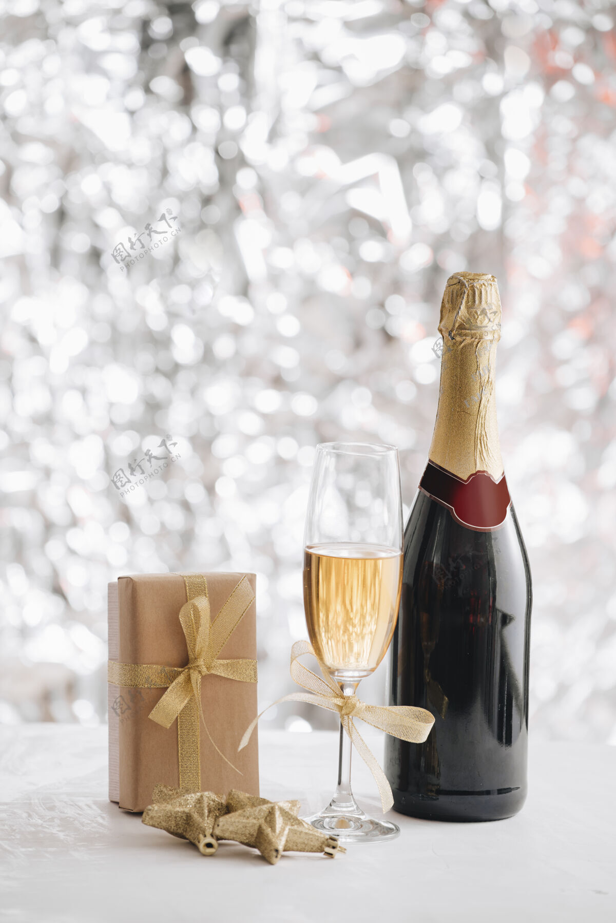 泡泡新年快乐-派对装饰葡萄酒庆典年