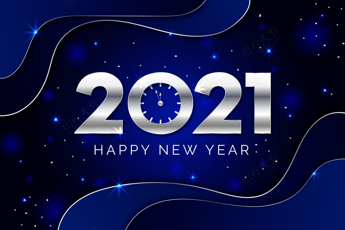 2021银色新年2021背景新年事件银