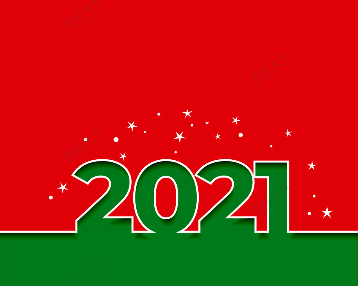 事件2021新年快乐红绿背景除夕摘要节日